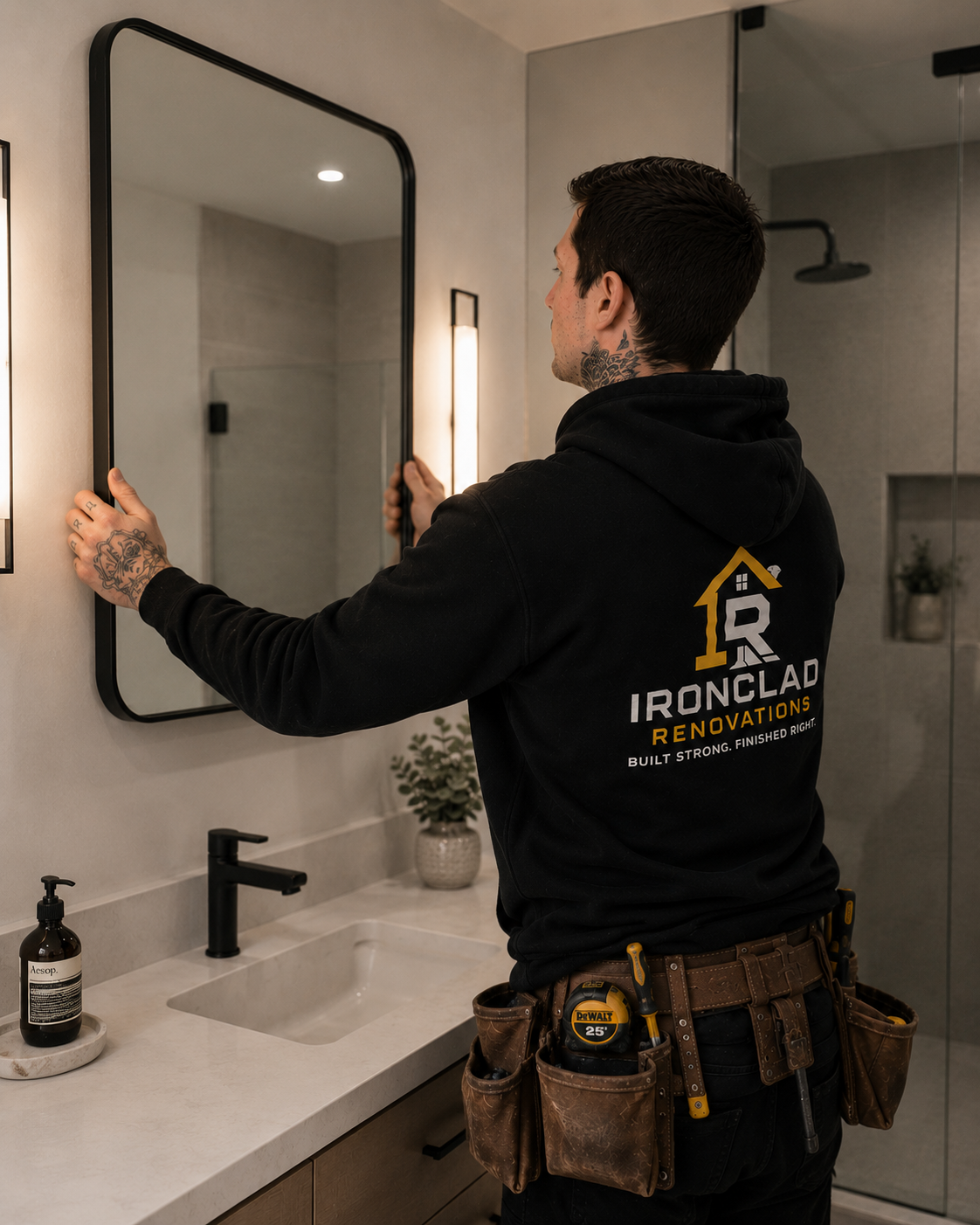 Finished bathroom update by Ironclad